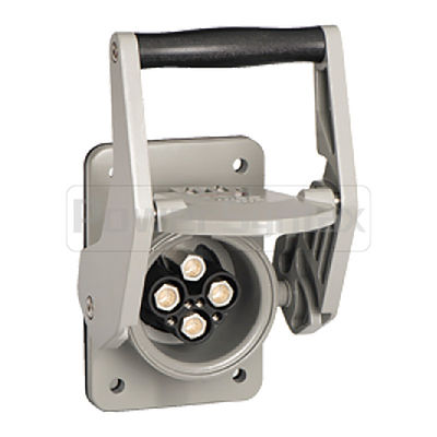 PowerSyntax Shore Power High Current Industrial Panel Mounted Female Socket 4P 350A 400V IP67 Part No. MB350A-AS