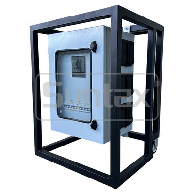 Syntax 100 Amp Portable Distribution Panel UL Listed Outdoor use, 208Y/120 3PH, with waterproof (12) 5-20R GFCI 125v