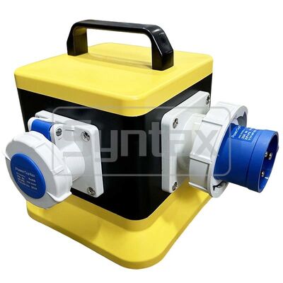 Syntax MZ6 IP67 Waterproof Industrial Portable Distribution Box 32A/3P Single Phase 230v Outdoors Yellow & Black Box 20*20*21.5CM