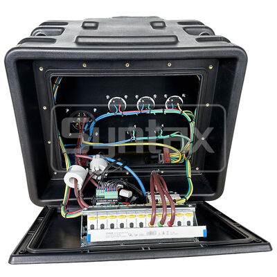 Syntax MD2 5P 63A 400v Three Phase Portable Distribution Boards HDPE IP67 Waterproof With Schneider Breakers for Event Power 530x380x460mm