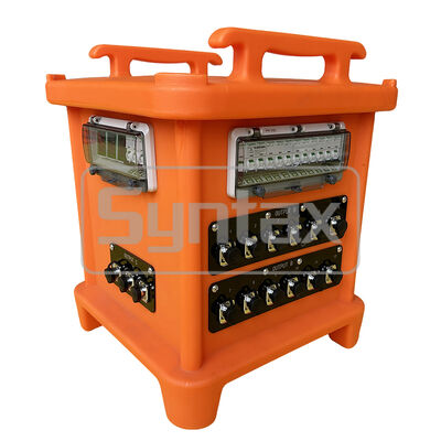 Syntax MK2 Portable Power Distribution Box With 63AMP/5P 400v IP67 Mennekes Inlet And Protected by Schneider Breakers 46*46*55CM