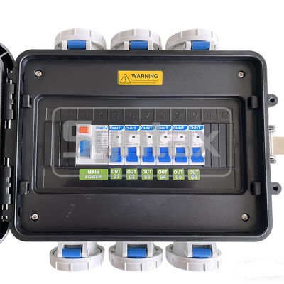 Syntax MP12 Single Phase IP67 Waterproof 32amp Portable Distribution Box with Stackable Design and 3.5m H07RN-F3*6 Extension Cable