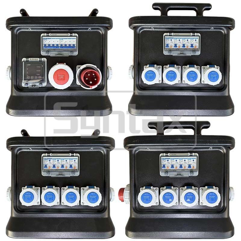 Syntax MK1N 5P 32A IP67 Waterproof Portable Power Distribution Board HDPE Material Fitted With Multi-functional Meter 48*48*48.8CM