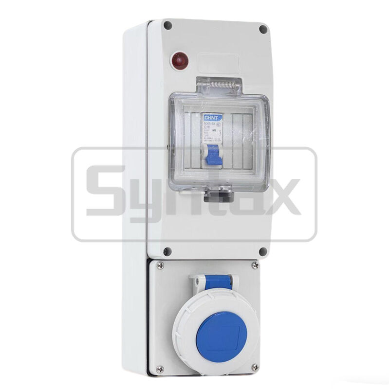 Syntax UBM316 IP66 Waterproof Industrial Socket Outlet Box with 16A 3P 220V and Nickel Plated Brass Contacts