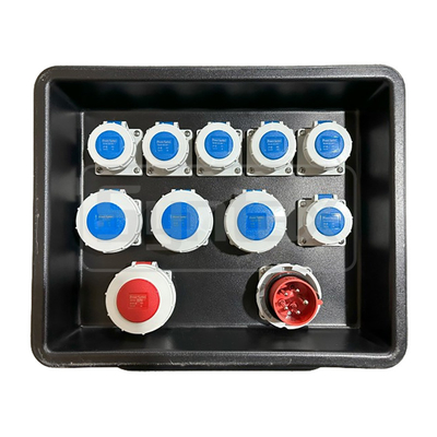 Σύνταξη MD2 Τρεις Φάσεις 32A HDPE φορητό κουτί διανομής IP67 με RCBO για το Κατάρ Swimming Match 530x380x460mm