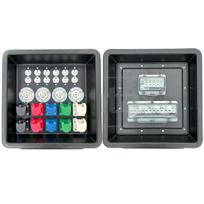 Συνταγή MD1 Τρεις φάσεις 400A HDPE φορητό κουτί διανομής IP67 με λίστα UL Nema Sockets 430x380x460mm