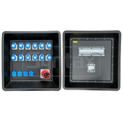 Σύνθεση MD3 5P 63A Τρεις φάσεις φορητές πλακέτες διανομής HDPE IP67 με διακόπτες για την ισχύ εκδήλωσης 630x430x680mm