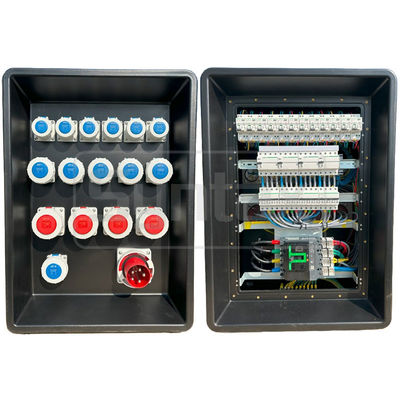 Σύνταξη MD4 Τρεις Φάσεις 125A IP67 Αδιάβροχο HDPE Power Distro με Schneider Breakers και PowerSyntax Βιομηχανικά Σημεία και Σημεία 630x430x900mm